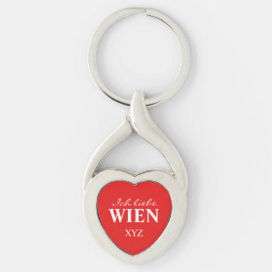 Ich Liebe Wein aangepaste monogram sleutelketen Sleutelhanger
