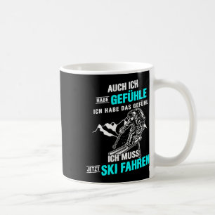 Ich Muss Ski Driving Skier Mountain Sport Ski Pist Koffiemok