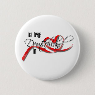 Ich trage Deutschland im Herzen Ronde Button 5,7 Cm