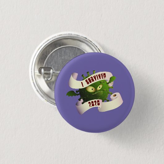 Ich überlebte 2020 ronde button 3,2 cm (Voorkant /achterkant)