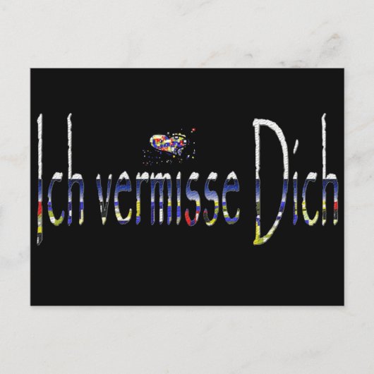 Ich vermisse Dich Briefkaart (Voorkant)