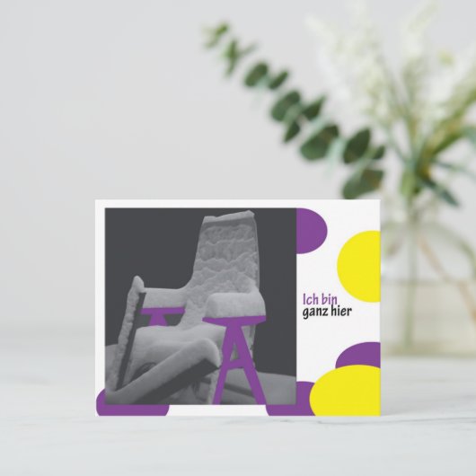 ichbinganzhier briefkaart (Staand voorkant)