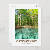 Ichetucknie Springs State Park Florida Waterverf Briefkaart (Voorkant / Achterkant)