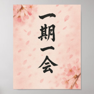 Ichigo Ichie Sakura Zen Poster – Japanse Kunst