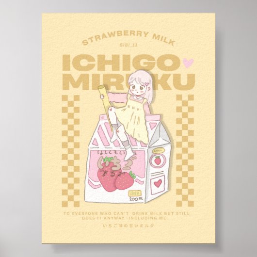 🍓✨Ichigo-melk ✨🍓 Poster (Voorkant)