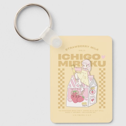 🍓✨Ichigo-melk ✨🍓 Sleutelhanger (Voorkant)