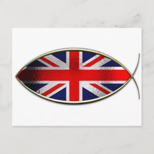 Ichthus - Britse vlag Briefkaart