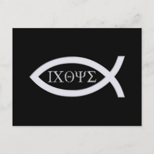 Ichthus - Christelijk vissymbool Briefkaart
