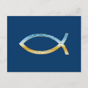 Ichthus Christelijk vissymbool Briefkaart