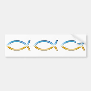 Ichthus   Christelijk vissymbool Bumpersticker