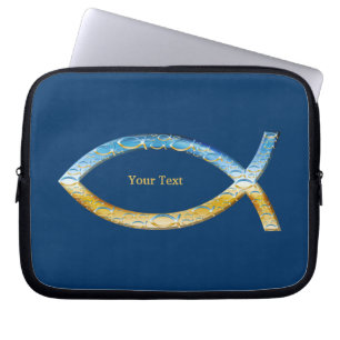 Ichthus - Christelijk vissymbool - Laptop Sleeve