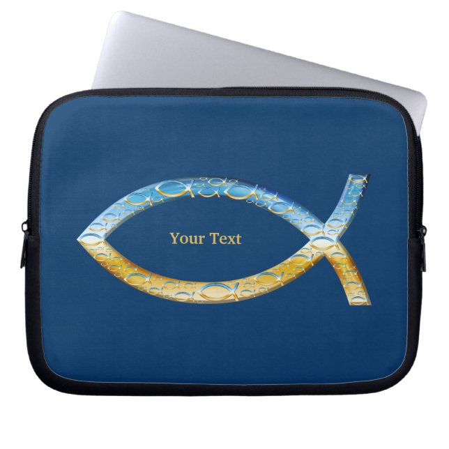 Ichthus - Christelijk vissymbool -  Laptop Sleeve (Voorkant)