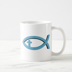 Ichthus - Christelijk vissymbool met Crucifix Koffiemok