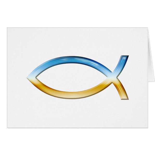 Ichthus - Christelijk visSymbool Sky & Ground (Voorkant Horizontaal)