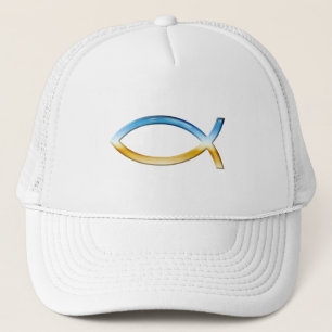 Ichthus - Christelijk visSymbool Sky & Ground Trucker Pet