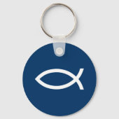 Ichthus - Christelijk vissymbool Sleutelhanger (Voorkant)