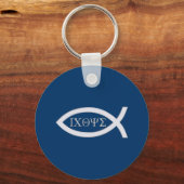 Ichthus - Christelijk vissymbool Sleutelhanger (Voorkant)