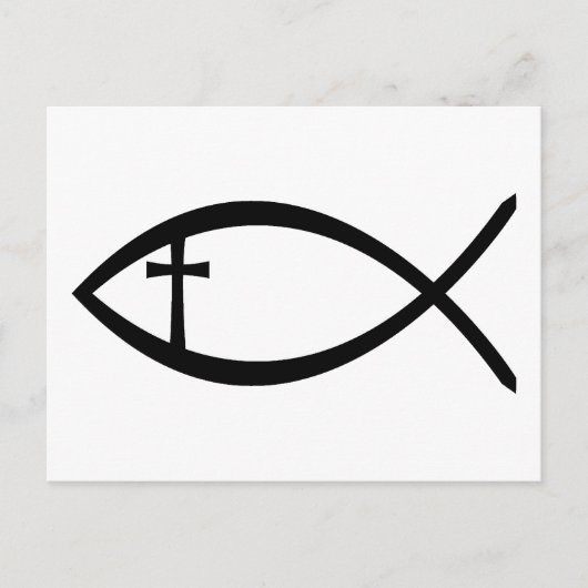 Ichthus Christelijke vis Briefkaart (Voorkant)