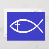 Ichthus Christelijke vis Briefkaart (Voorkant / Achterkant)