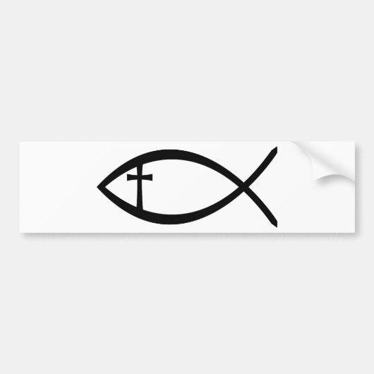 Ichthus Christelijke vis Bumpersticker (Voorkant)
