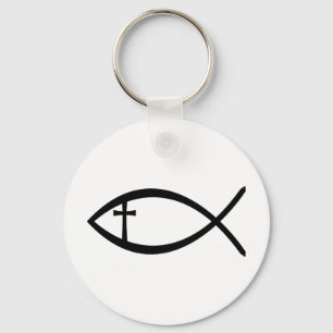 Ichthus Christelijke vis Sleutelhanger