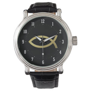 Ichthus - het Christelijke Symbool van Vissen - Horloge