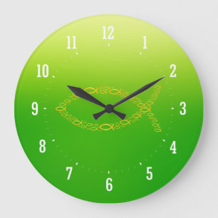 Ichthus - horloge murale chrétienne de symbole de