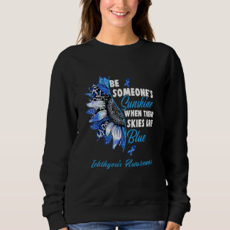 Ichthyosis Awareness Blue Ribbon Sunflower Trui