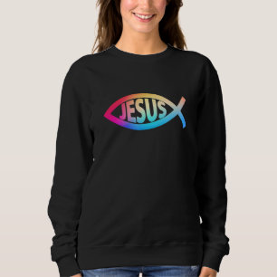 Ichthys Christelijk Symbool Jesus Fish Kinder Jesu Trui