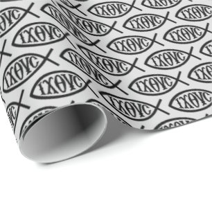 Ichthys Christelijk Symbool Patroon Cadeaupapier