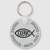 Ichthys Christelijk Symbool Sleutelhanger (Voorkant)