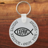 Ichthys Christelijk Symbool Sleutelhanger (Voorkant)