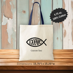 Ichthys Christelijk symbool Tote Bag