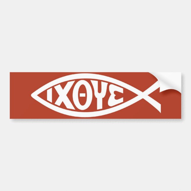 Ichthys (Christelijk vissymbool) Bumpersticker (Voorkant)