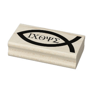 Ichthys - Christelijk vissymbool Rubberstempel
