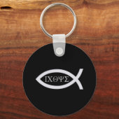 Ichthys | Christelijk vissymbool Sleutelhanger (Voorkant)