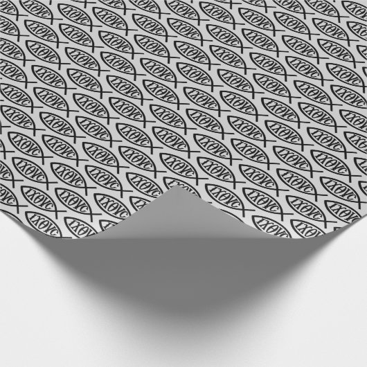 Ichthys Christian Symbol Pattern Cadeaupapier (Hoek)