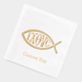 Ichthys Christian Symbol Pattern Folie Servetten (Links)
