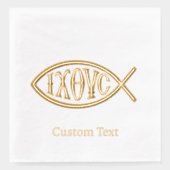 Ichthys Christian Symbol Pattern Folie Servetten (Voorkant)