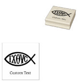 Ichthys Christian Symbol Rubberstempel (Gestempeld)