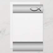 Ichthys Jesus Fish Christelijk Symbool Briefpapier (Voorkant / Achterkant)