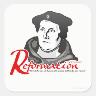 Ici je Stand Martin Luther Réforme 500 Sticker