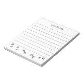 Ici Kitty Kitty Empreintes de Patte Bloc-notes lig (Tourné)