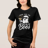 Ici Pour les Boos Funny Halloween Tshirts pour fem (Recto)