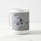 ici tuiles beiges de ruban de tasse de jongg (Devant gauche)