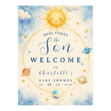 Ici vient le fils Affiche de bienvenue pour la fêt