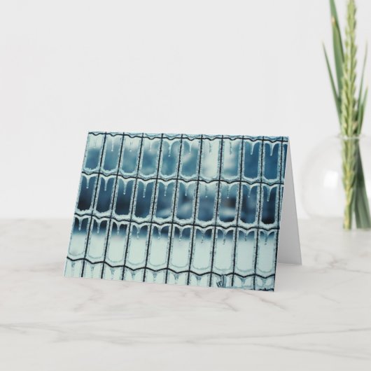 Icicle Display Foto's Kerstmis Feestdagen Kaart (Voorkant)