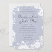 Icicle Lavender  Floral Wedding Invitation Kaart (Voorkant)