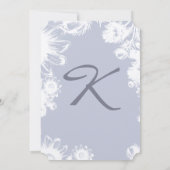 Icicle Lavender Floral Wedding Invitation Kaart (Achterkant)