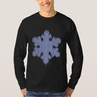 Icicle Snowflake - Mannen lange hoes (zwart) T-shirt